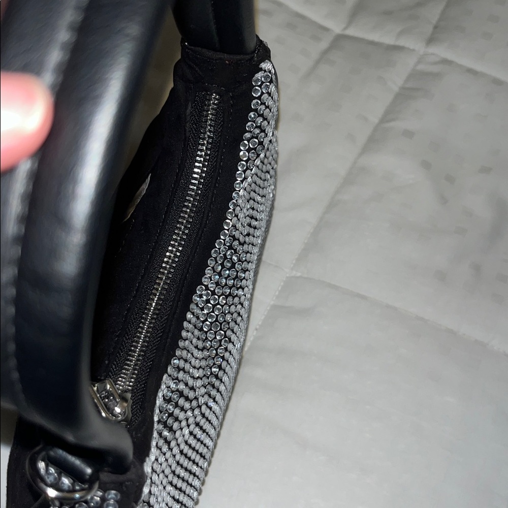 EUC INC black rhinestone evening bag - Picture 7 of 9